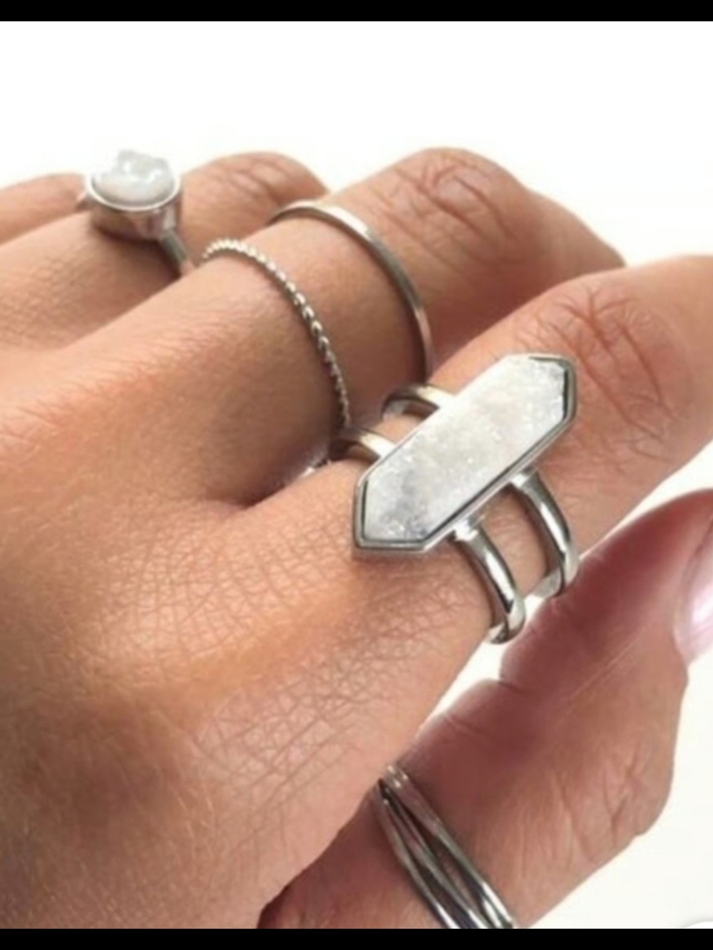 Kinsley Armelle Parvus White Quartz Cuff